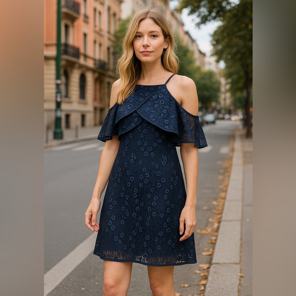 Rachel Rachel Roy Lace Cold-Shoulder dress Sep sale